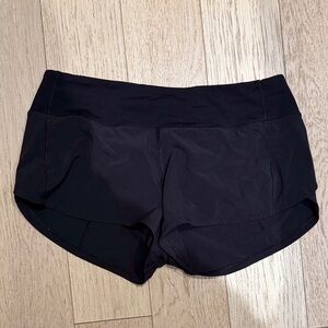 Women's Black speed-up shorts 2.5 inches with liner